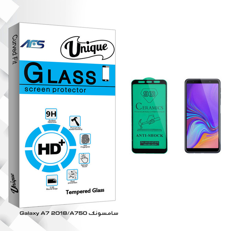 محافظ صفحه نمایش سرامیکی ای اف اس مدل Unique Glass مناسب برای گوشی موبایل سامسونگ Galaxy A7 2018/A750