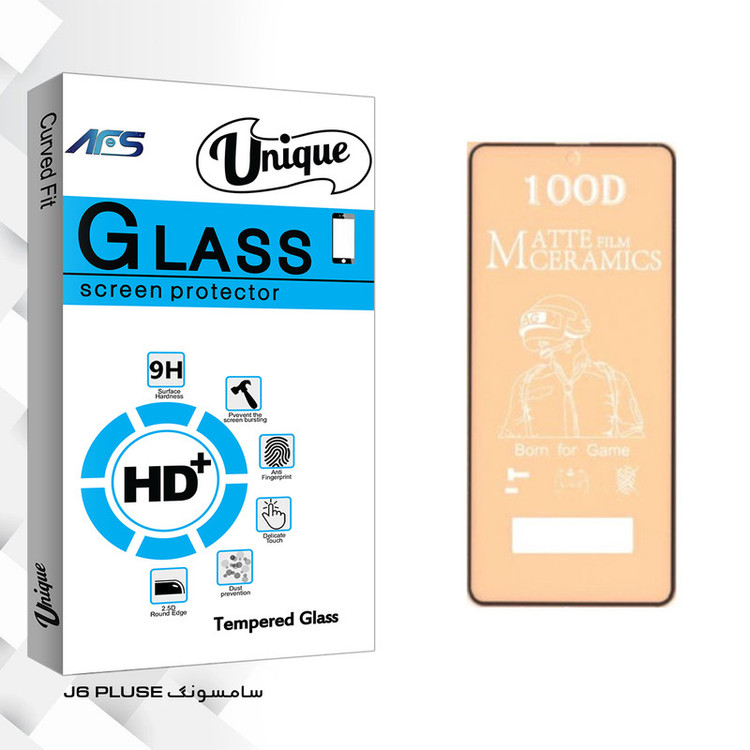 محافظ صفحه نمایش مات ای اف اس مدل Unique Glass مناسب برای گوشی موبایل سامسونگ galaxy J6 PLUSE