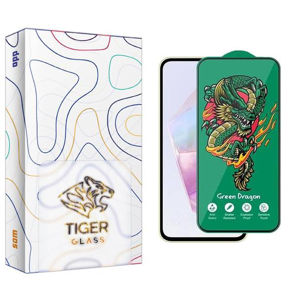 محافظ صفحه نمایش تایگر گلس مدل APL2 Green_Dragon مناسب برای گوشی موبایل سامسونگ Galaxy A35