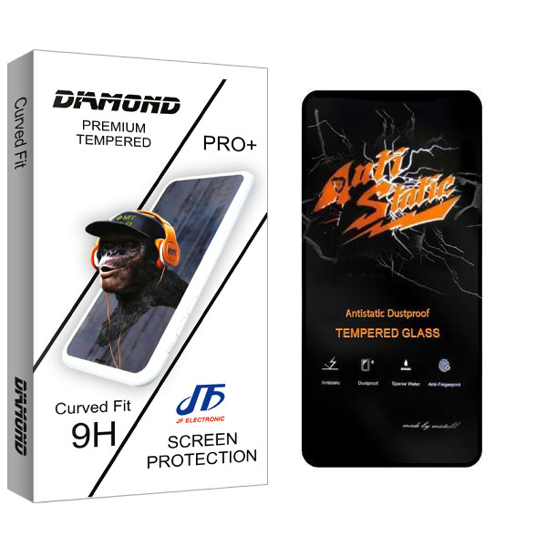 محافظ صفحه نمایش جی اف مدل Diamond Anti Static مناسب برای گوشی موبایل شیائومی Poco X3 / X3 Pro / Redmi Note 9 Pro