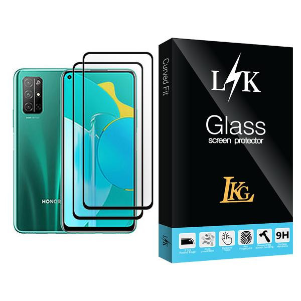 محافظ صفحه نمایش ال کا جی مدل LK Glass MIX002 مناسب برای گوشی موبایل آنر 30S بسته دو عددی
