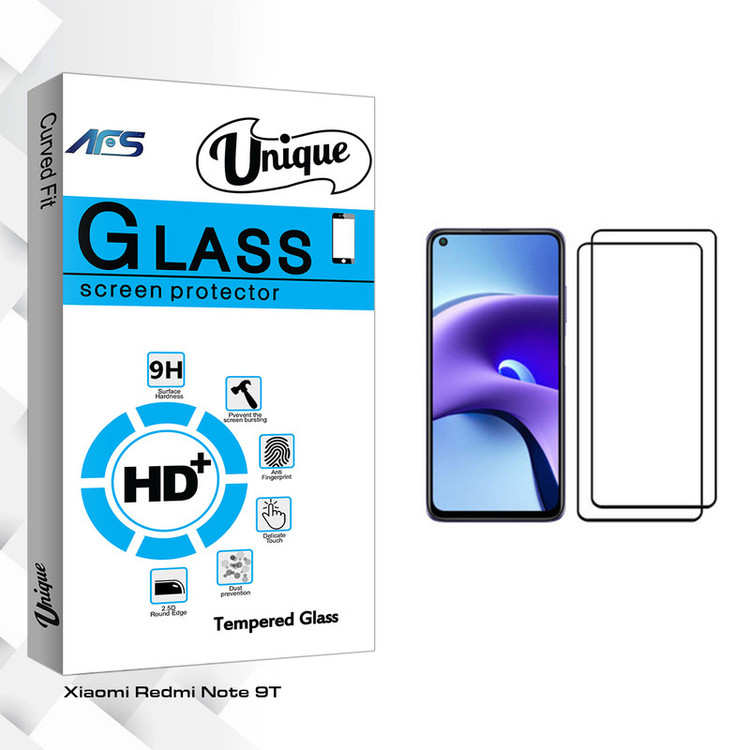 محافظ صفحه نمایش ای اف اس مدل Unique Glass مناسب برای گوشی موبایل شیائومی Redmi Note 9T بسته دو عددی