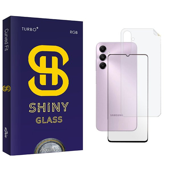 محافظ صفحه نمایش شیشه ای آتوچبو مدل Shiny مناسب برای گوشی موبایل سامسونگ Galaxy A25 به همراه محافظ پشت گوشی