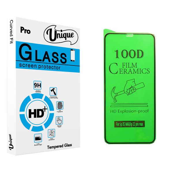 محافظ صفحه نمایش سرامیکی يونيک مدل +Clear مناسب برای گوشی موبایل اپل iPhone XS Max