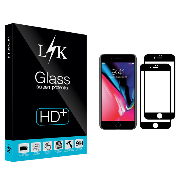 محافظ صفحه نمایش ال کی مدل +LITE مناسب برای گوشی موبایل اپل iPhone SE 2020 بسته دو عددی