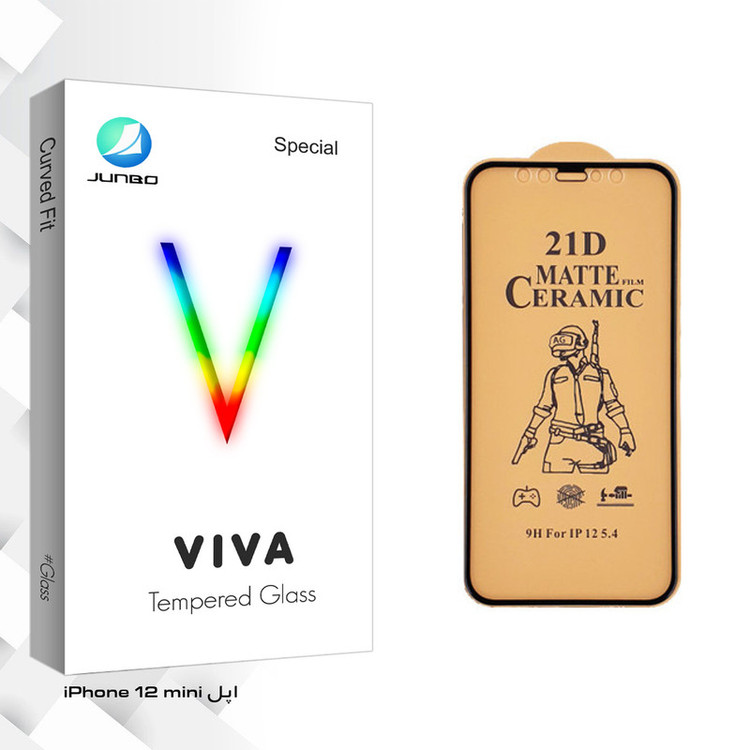 محافظ صفحه نمایش سرامیکی جانبو مدل Viva Glass مناسب برای گوشی موبایل اپل iPhone 12 mini