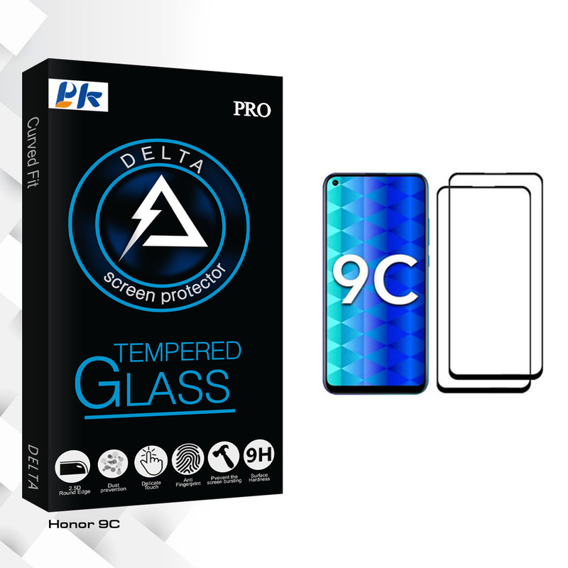 محافظ صفحه نمایش پی کی مدل Delta Glass مناسب برای گوشی موبایل آنر 9C بسته دو عددی