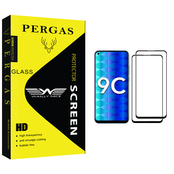 محافظ صفحه نمایش وایلی نایس مدل Pergas Glass مناسب برای گوشی موبایل آنر 9C بسته دو عددی