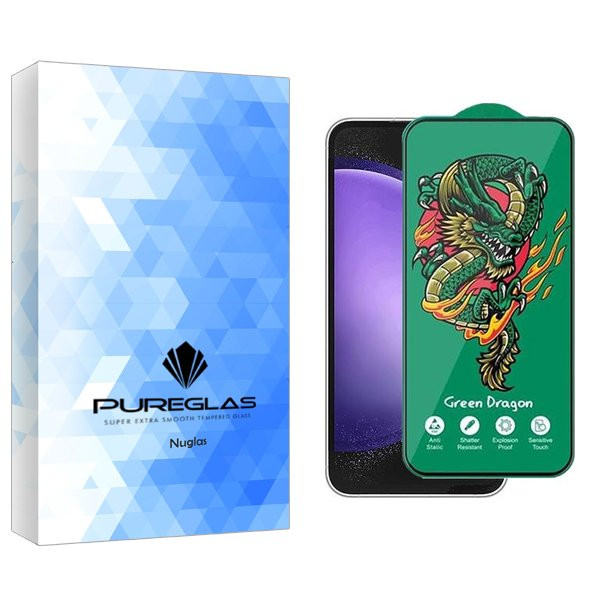 محافظ صفحه نمایش پیور گلس مدل NueGlas Green_Dragon مناسب برای گوشی موبایل سامسونگ Galaxy S23 Fe