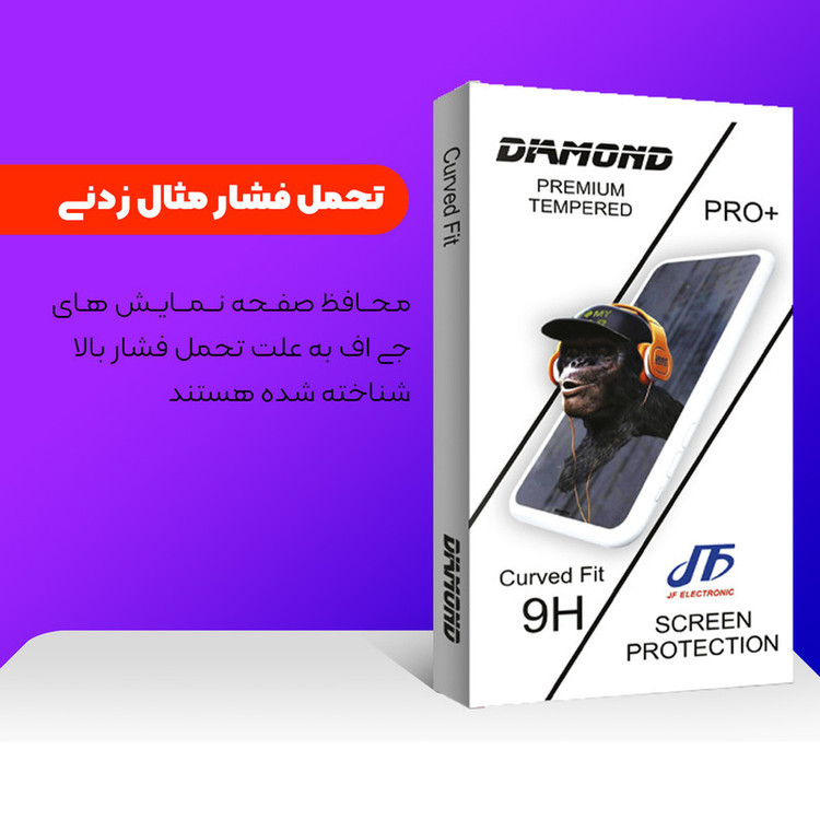 محافظ صفحه نمایش جی اف مدل Diamond Air Bag مناسب برای گوشی موبایل شیائومی Redmi 10 / Redmi 10 Prime / Poco M3 Pro 5G
