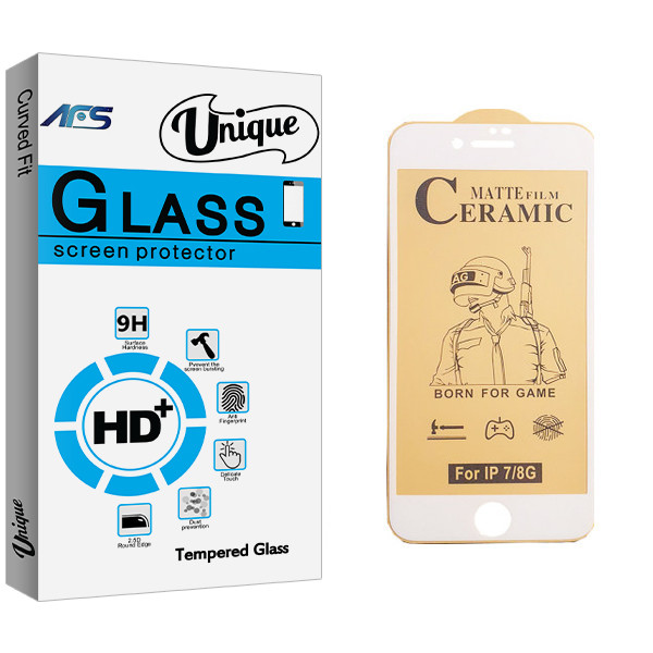 محافظ صفحه نمایش سرامیکی ای اف اس مدل Unique Glass مناسب برای گوشی موبایل اپل iPhone 7