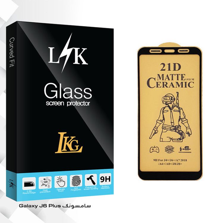 محافظ صفحه نمایش سرامیکی ال کا جی مدل LK Glass مناسب برای گوشی موبایل سامسونگ Galaxy J6 Plus