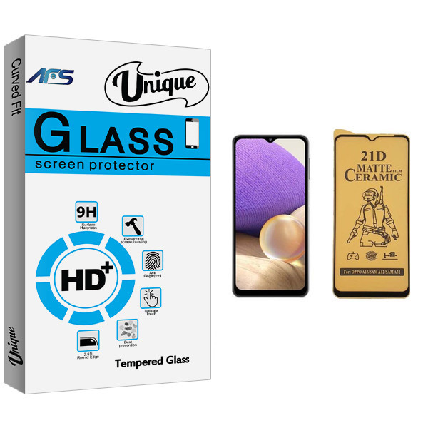 محافظ صفحه نمایش سرامیکی ای اف اس مدل Unique Glass مناسب برای گوشی موبایل سامسونگ Galaxy A32
