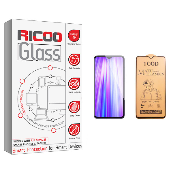 برای محافظ صفحه نمایش سرامیکی ریکوو مدل +HD مناسب برای گوشی موبایل شیائومی Redmi Note 8 Pro
