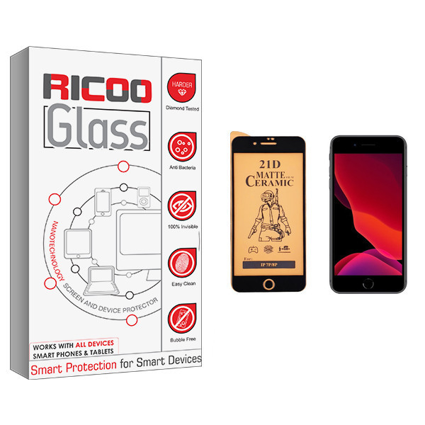 محافظ صفحه نمایش سرامیکی ریکوو مدل +HD مناسب برای گوشی موبایل اپل iPhone 8 Plus