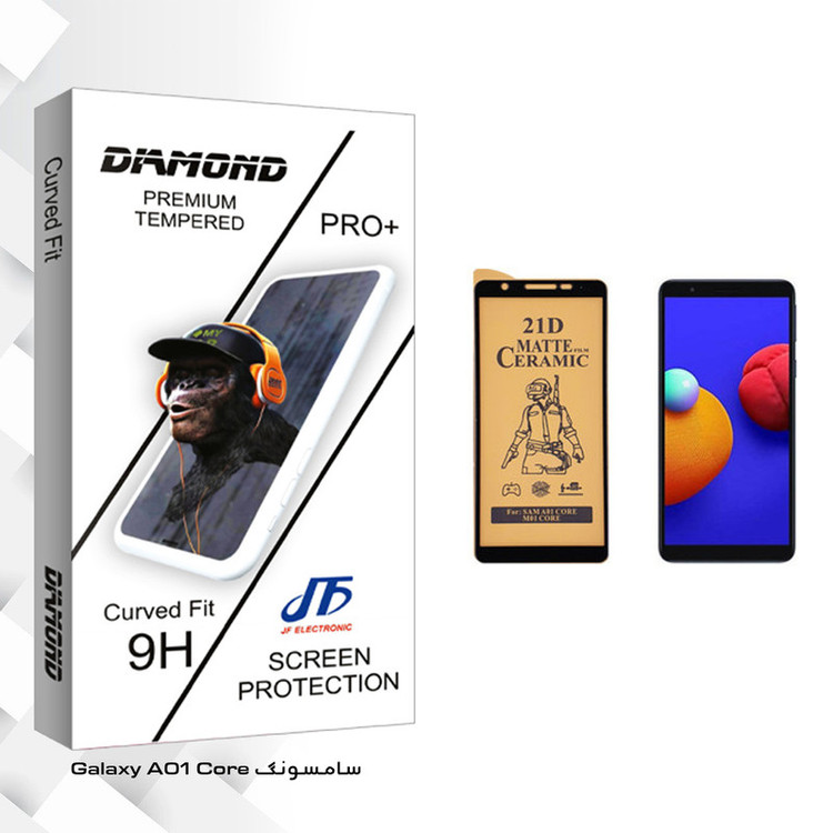 محافظ صفحه نمایش سرامیکی جی اف مدل Diamond glass مناسب برای گوشی موبایل سامسونگ Galaxy A01 Core