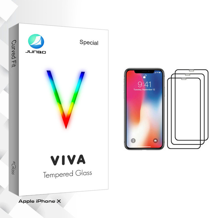 محافظ صفحه نمایش جانبو مدل Viva Glass مناسب برای گوشی موبایل اپل iPhone X بسته سه عددی