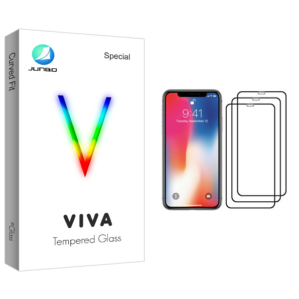 محافظ صفحه نمایش جانبو مدل Viva Glass مناسب برای گوشی موبایل اپل iPhone X بسته سه عددی