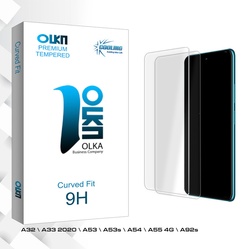 محافظ صفحه نمایش شیشه ای کولینگ مدل Olka Glass MIX3 مناسب برای گوشی موبایل اوپو A32 / A33 2020 / A53 / A53s / A54 / A55 4G / A92s بسته دو عددی
