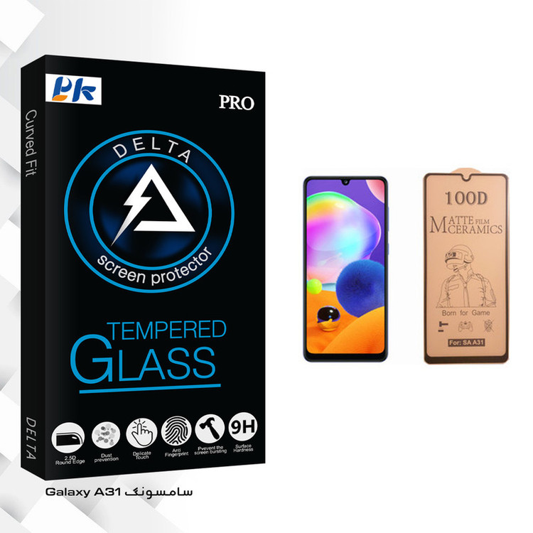 محافظ صفحه نمایش سرامیکی پی کی مدل Delta Glass مناسب برای گوشی موبایل سامسونگ Galaxy A31