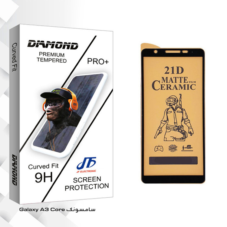 محافظ صفحه نمایش سرامیکی جی اف مدل Diamond glass مناسب برای گوشی موبایل سامسونگ Galaxy A3 Core