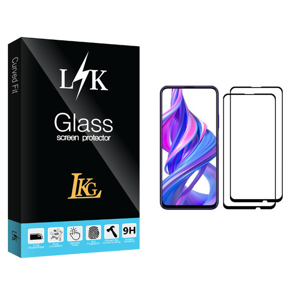 محافظ صفحه نمایش ال کا جی مدل LK Glass مناسب برای گوشی موبایل آنر 9X Pro بسته دو عددی