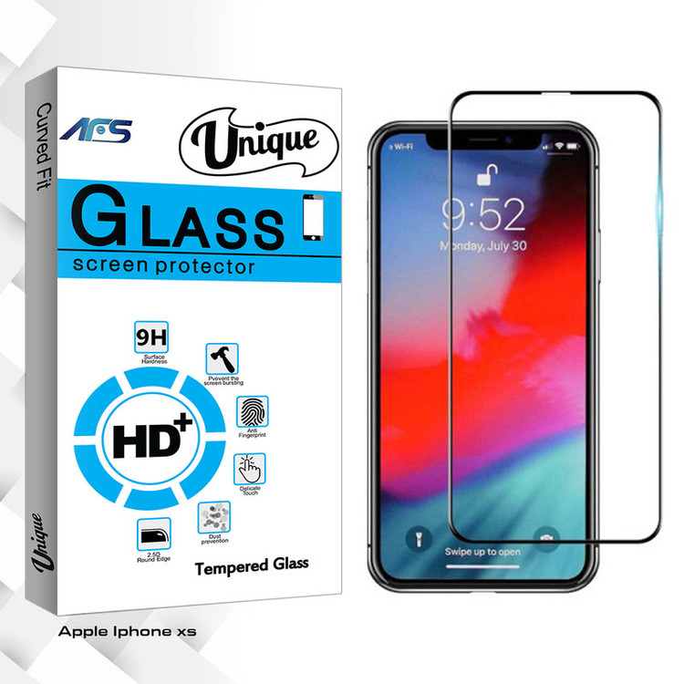 محافظ صفحه نمایش مات ای اف اس مدل Unique Glass مناسب برای گوشی موبایل اپل Iphone xs
