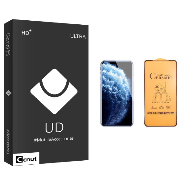 محافظ صفحه نمایش سرامیکی کوکونات مدل UD Black مناسب برای گوشی موبایل اپل iPhone 11 Pro Max