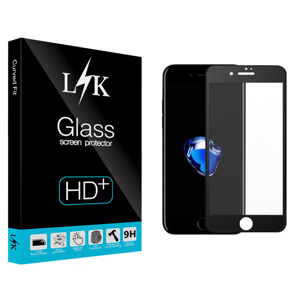 محافظ صفحه نمایش شیشه ای ال کی مدل +HD مناسب برای گوشی موبایل اپل iphone 8