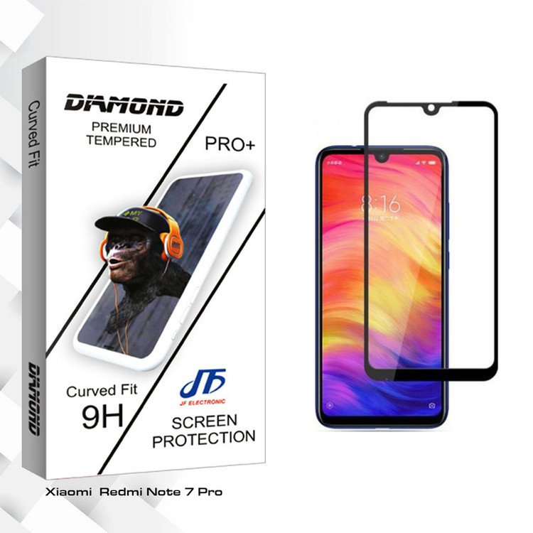 محافظ صفحه نمایش جی اف مدل Diamond glass مناسب برای گوشی موبایل شیائومی Redmi Note 7Pro