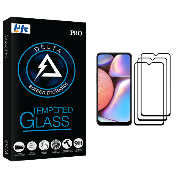محافظ صفحه نمایش پی کی مدل Delta Glass مناسب برای گوشی موبایل سامسونگ Galaxy A10s بسته سه عددی