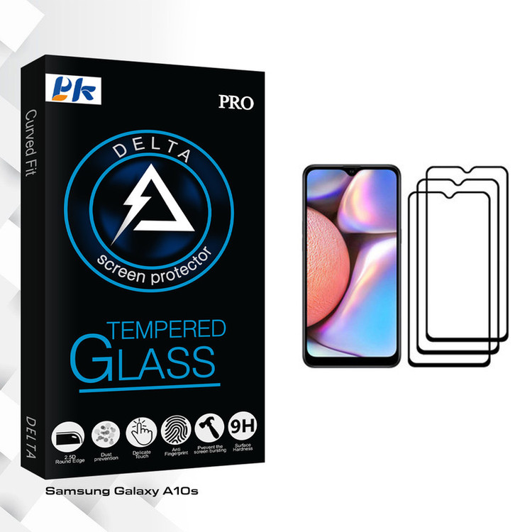محافظ صفحه نمایش پی کی مدل Delta Glass مناسب برای گوشی موبایل سامسونگ Galaxy A10s بسته سه عددی