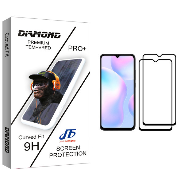 محافظ صفحه نمایش جی اف مدل Diamond glass مناسب برای گوشی موبایل شیائومی Redmi 9A بسته دو عددی