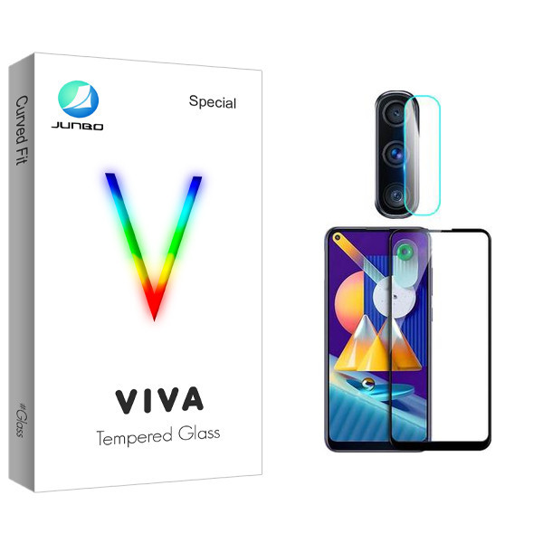 محافظ صفحه نمایش شیشه ای جانبو مدل Viva Pro مناسب برای گوشی موبایل سامسونگ Galaxy M11 به همراه محافظ لنز گوشی