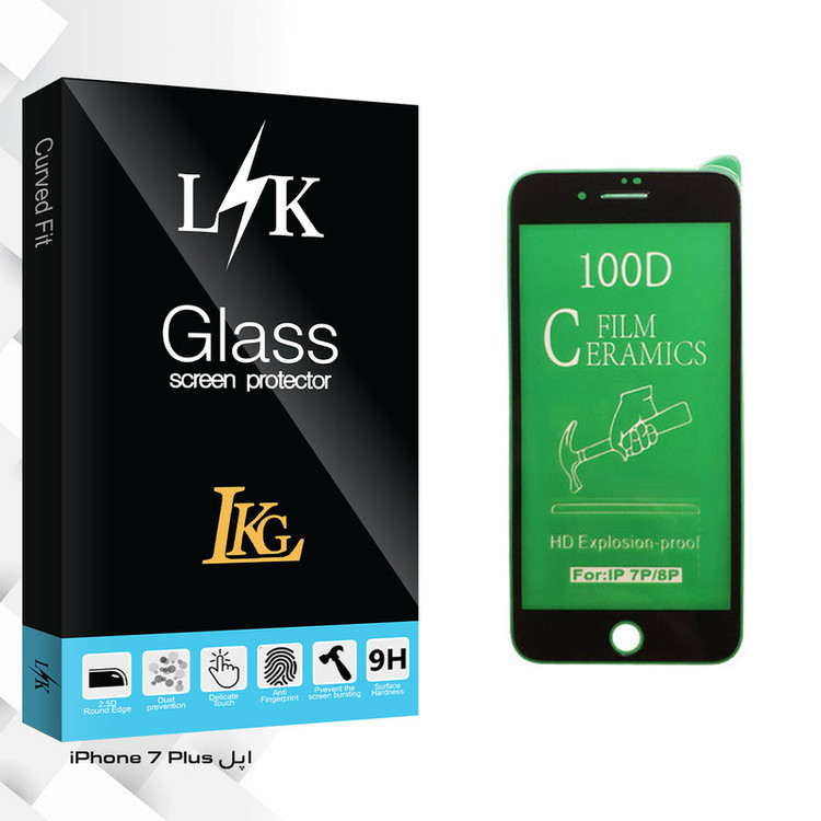 محافظ صفحه نمایش سرامیکی ال کا جی مدل LK Glass مناسب برای گوشی موبایل اپل iPhone 7 Plus