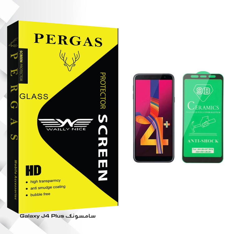 محافظ صفحه نمایش سرامیکی وایلی نایس مدل Pergas Glass مناسب برای گوشی موبایل سامسونگ Galaxy J4 Plus