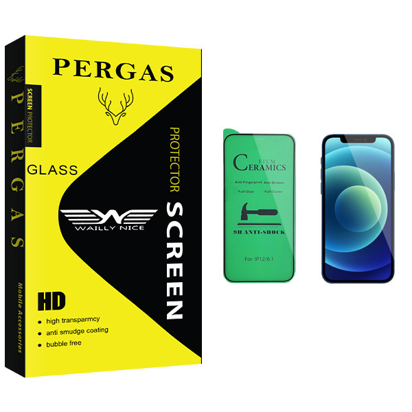 محافظ صفحه نمایش سرامیکی وایلی نایس مدل Pergas Glass مناسب برای گوشی موبایل اپل iPhone 12 Pro