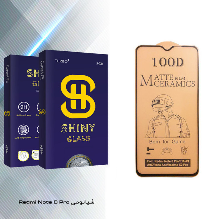 محافظ صفحه نمایش سرامیکی آتوچبو مدل Shiny Glass مناسب برای گوشی موبایل شیائومی Redmi Note 8 Pro