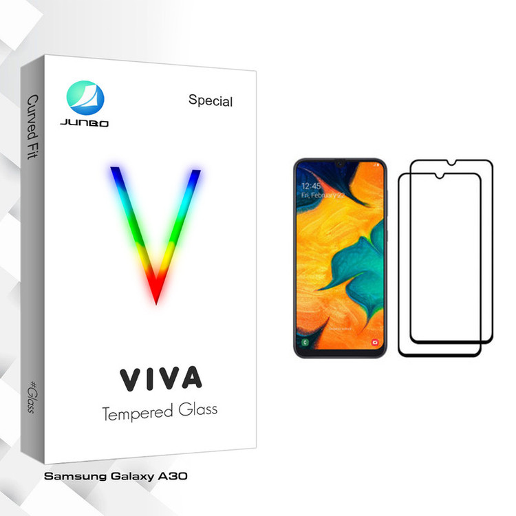 محافظ صفحه نمایش جانبو مدل Viva Glass مناسب برای گوشی موبایل سامسونگ Galaxy A30 بسته دو عددی