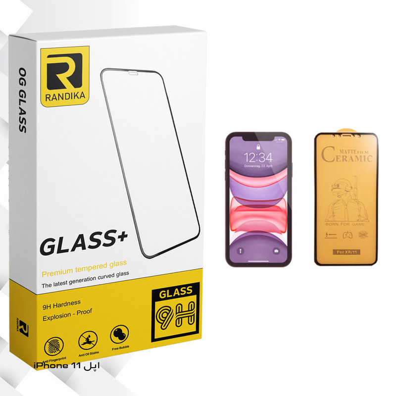 محافظ صفحه نمایش سرامیکی راندیکا مدل GLD مناسب برای گوشی موبایل اپل iPhone 11