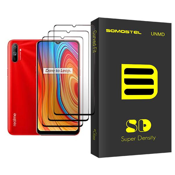 محافظ صفحه نمایش سوماستل مدل SD Glass MIX003 مناسب برای گوشی موبایل ریلمی C3 بسته سه عددی