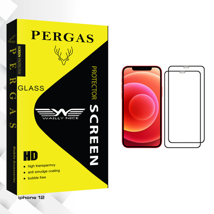 محافظ صفحه نمایش وایلی نایس مدل Pergas Glass مناسب برای گوشی موبایل اپل iPhone 12 بسته 2 عددی
