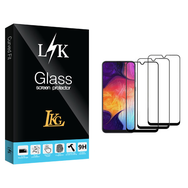 محافظ صفحه نمایش ال کا جی مدل LK Glass مناسب برای گوشی موبایل سامسونگ Galaxy A10 بسته سه عددی