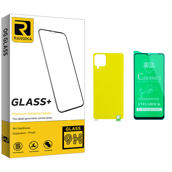 محافظ صفحه نمایش سرامیکی و پشت گوشی راندیکا مدل GLD مناسب برای گوشی موبایل سامسونگ Galaxy A12