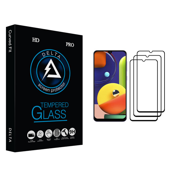محافظ صفحه نمایش دلتا مدل HD مناسب برای گوشی موبایل سامسونگ Galaxy A50s بسته سه عددی