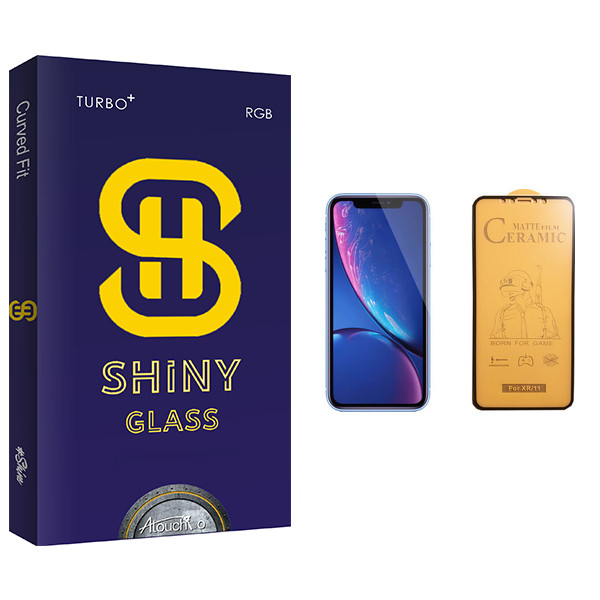 محافظ صفحه نمایش سرامیکی آتوچبو مدل Shiny Glass مناسب برای گوشی موبایل اپل iPhone XR