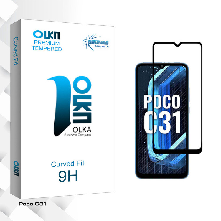 محافظ صفحه نمایش شیشه ای کولینگ مدل Olka Pro مناسب برای گوشی موبایل شیائومی Poco C31