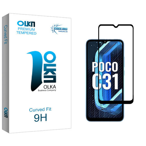 محافظ صفحه نمایش شیشه ای کولینگ مدل Olka Pro مناسب برای گوشی موبایل شیائومی Poco C31