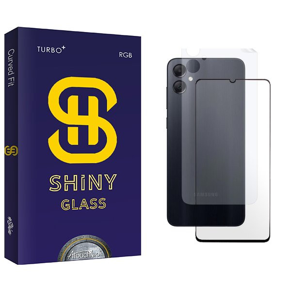 محافظ صفحه نمایش شیشه ای آتوچبو مدل Shiny مناسب برای گوشی موبایل سامسونگ Galaxy A05  به همراه محافظ پشت گوشی