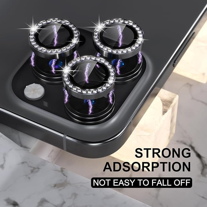 محافظ لنز دوربین ال کا جی مدل نگین دار مناسب برای گوشی موبایل اپل iPhone 12 Pro
